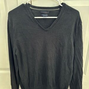 Banana Republic Men's Black V-Neck Sweater